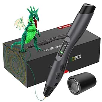 Tecboss 3d Pen Sl300 Intelligent 3d Printing Pen With Led Display Usb Charging 8 Speed Printing Temperature Control Simple Handled 3d Printer Pen For Your Kids Toys Interesting Gifts For All Age Black Amazon Ca Industrial