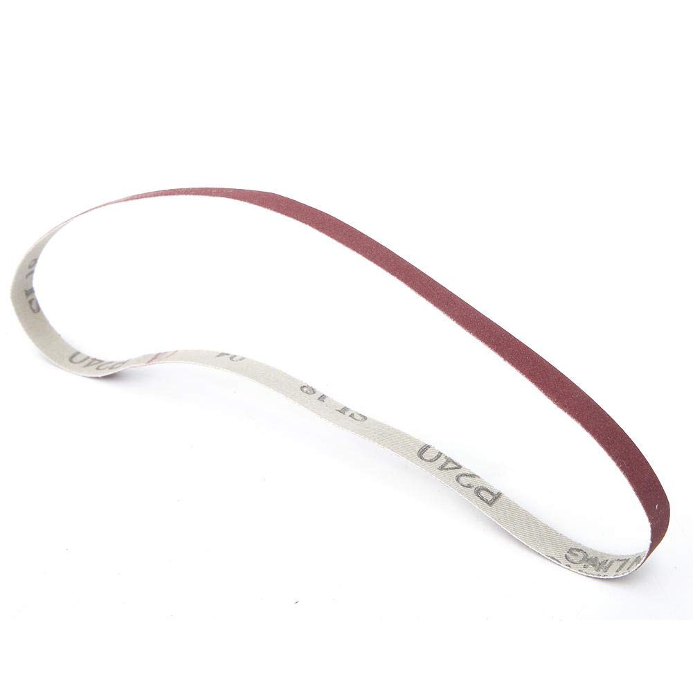 10pcs Abrasive Sander Belts 533 x 9mm Aluminium Oxide Sanding Belt for Wood Furniture Hardware(240#)