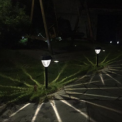 Sunwind Solar Pathway Lights Outdoor 8 Pieces Waterproof Wireless Black Solar Landscape Lighting Warm Lights For Patio Pathway Driveway Lawn Decorative Lights (Black) - Thumbnail 2