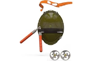 Kejycc Superhero Cosplay Turtle Shell Costume - Ninja Weapon Toys Set, Halloween Costume birthday party Favors for Kids