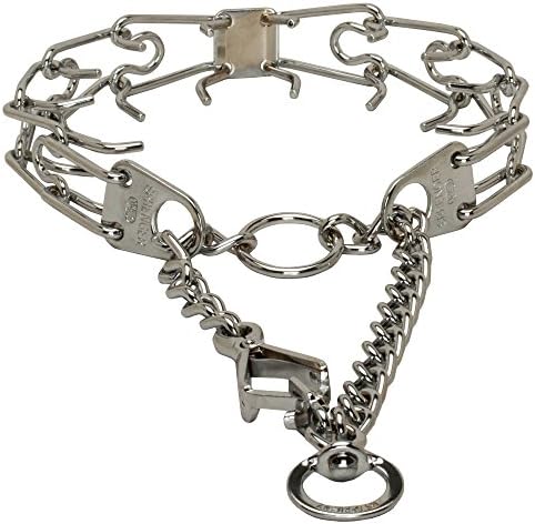 Herm Sprenger Chrome Plated Ultra Plus Prong Collar for Bernese Mountain with Swivel and Quick Release Snap Hook - 3.2 mm x 23 inches