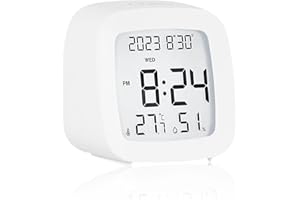 Senbos Digital Alarm Clock for Kids & Adults - Small Cute Desk Clock with Snooze, Night Light, Temperature Display - Easy to 