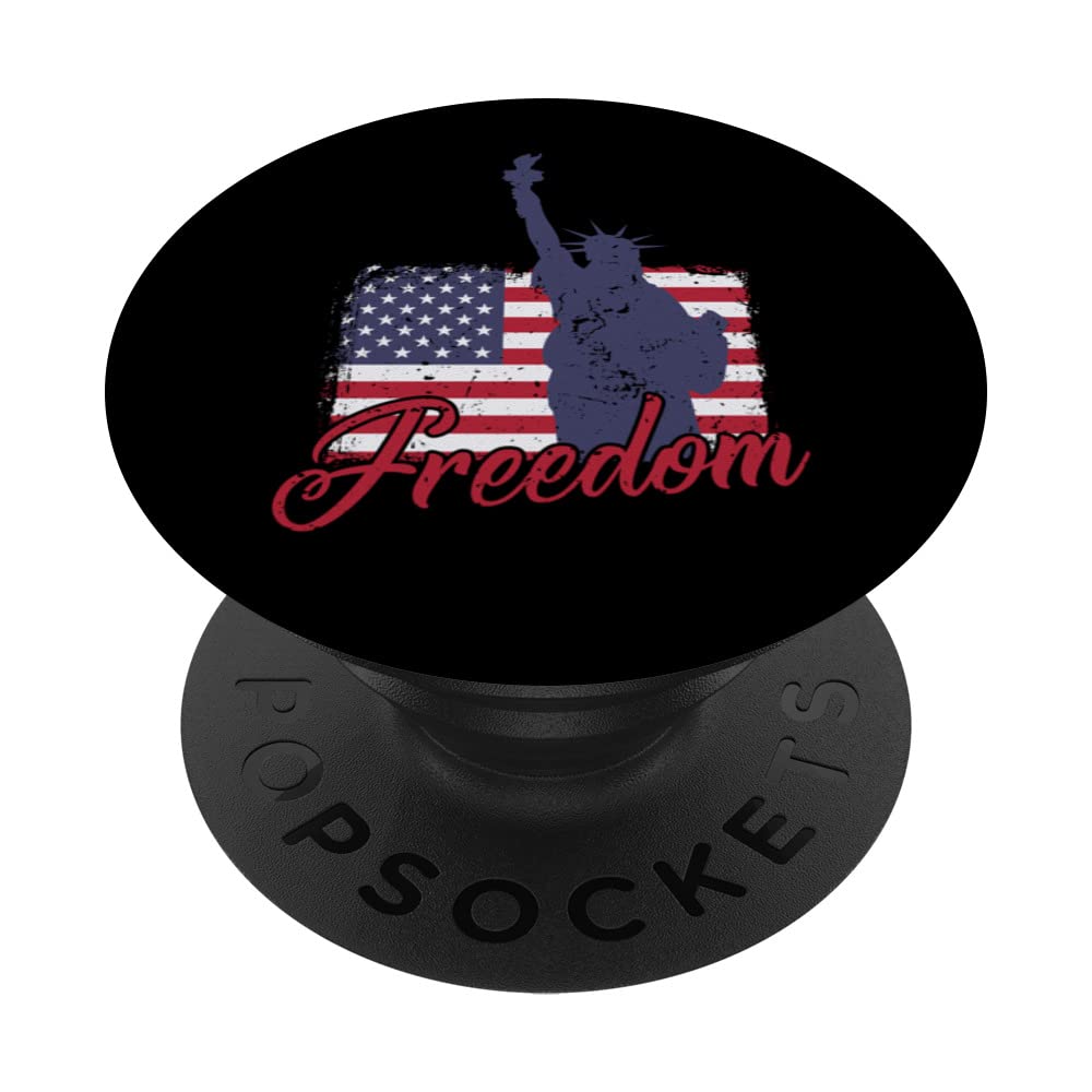 USA Statue of Liberty "Freedom" PopSockets Swappable PopGrip