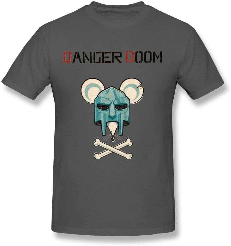 Men's Danger Doom Skull Bone T Shirt Asphalt