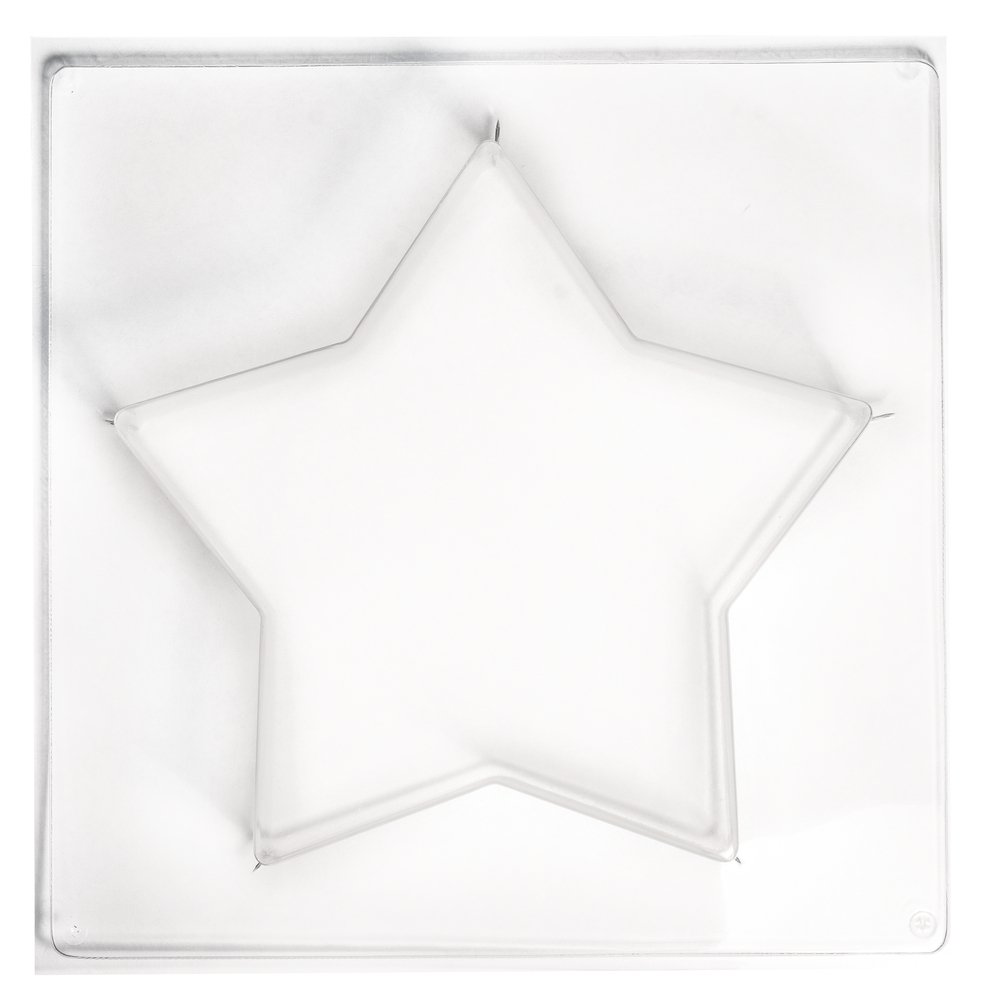 Rayher Star Shape Casting Mould for Concrete Crafts, Reusable Mould for Casting, clear plastic, 21.5x21.5cm, 36038000