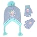 Disney Girls' Little Frozen Elsa Hat and Gloves Cold Weather Set, Purple/Blue, Age 4-7