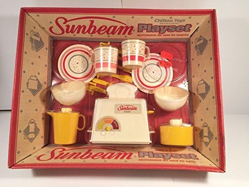 Chilton Toys Vintage Sunbeam Kitchen Play Set Toaster Made In USA