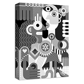 Canvas Wall Art Abstract Character Pictures Home Wall Decorations for Bedroom Living Room Paintings Canvas Prints Framed - 12x18 inches