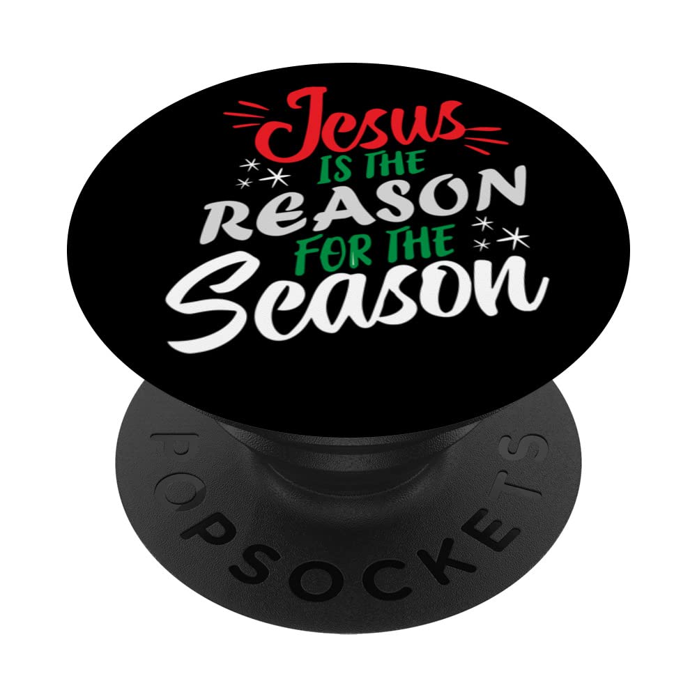 Jesus Is the Reason for the Season Festive Christian Marks PopSockets Swappable PopGrip