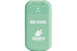 TOUCHFEEL Power Mist Hand Sanitizer Spray, Scented Hydrating Hand Sanitizers Travel Size Refillable, Pocket Portable 1-Pack (Mint Reverie) 0.93Fl Oz 460-Sprays Each