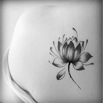 Tatouages Temporaire Minimaliste Tulipes Fleur De Lotus Pour Homme Et Femme Tatouage éphémère Avant Brasjambemolletbrasnuque 105 X 6 Cm