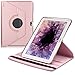 kwmobile Rotating Case Compatible with Samsung Galaxy Note 10.1 N8000 / N8010 - Case PU Leather Tablet Cover with Stand - Rose Gold