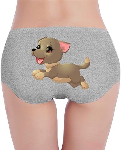 Cute Running Puppy Dog Low-Waist Sexy Briefs Women's Custom Underwear For Women Panty-Neutrals