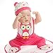 SanyDoll Reborn Baby Doll Soft Silicone Vinyl 22 inch 55 cm Lovely Lifelike Cute Baby Boy Girl Toy Peach red Suit Sleeping Doll