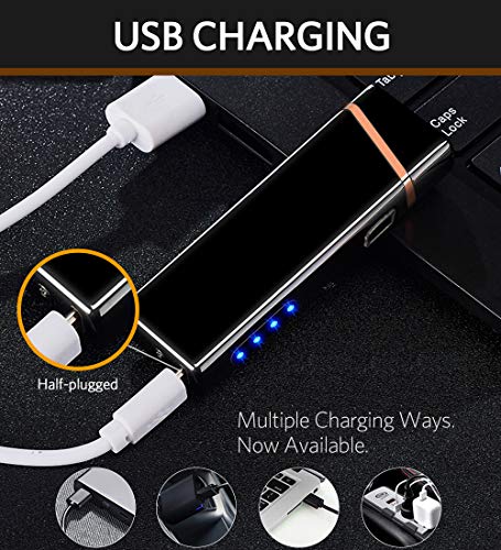 4 Rechargeable+Windproof+Flameless+Indicator+Cigarette
