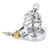 FW4WF Male Chast-ity Lockable Cage Stainless Steel Cock Toy for Men-45MM