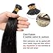 SEGO Pre Bonded Keratin Stick/I Tip Remy Human Hair Extension Cold Fusion Hair Piece for Women Smooth Straight 100 Strands/pack #1B Natural Black 16 inches 50g