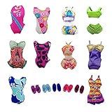 8pcs Handmade Mini Clothes Bikini Set Swimwear Swimsuit For 11.5 Barbie Doll Girl's Birthday Gift Xmas Gift