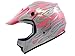TMS Youth Kids Pink Flame Motocross Helmet Mx Atv Dirtbike Dot (Large)