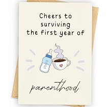 Old English Co. First Birthday Card For Young Boy Or Girl - Unisex Age 1 Year Old