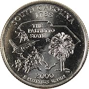 2000 D South Carolina State Quarter BU Uncirculated Clad 25c Coin