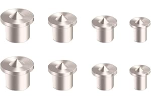 AUTOTOOLHOME Dowel and Tenon Center Transfer Plugs Point 1/4", 5/16", 3/8" and 1/2" Set of 8