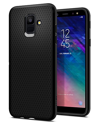 Spigen [Liquid Air Funda Galaxy A6 (2018) con Durable Flex y Easy Grip Design - Negro.