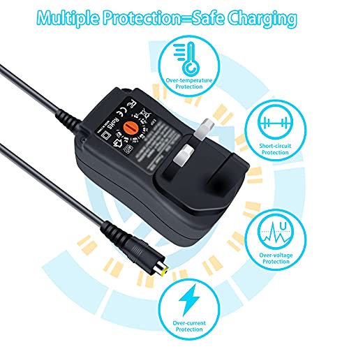 30W Universal Power Adapter, 3V 4.5V 5V 6V 7.5V 9V 12V 2A AC/DC Switching Power Supply Charger with 8 Adaptor Tips for 3V-12V Household Electronics, Led Strip, Speakers, TV Box and More Devices