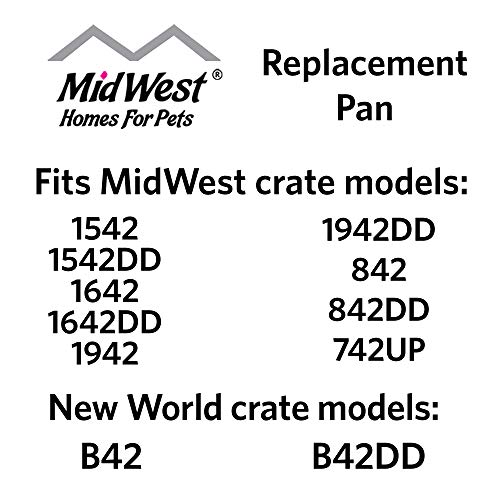 MidWest Homes for Pets Replacement Pan for 42' Long MidWest Dog Crate,Black