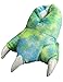 WISHPETS Stuffed Animal Slippers - Soft Plush Toy for Kids and Adults ages 2-5, Shoe Sizes Toddler 5-11 - Green Dinosaur Claw Slippers