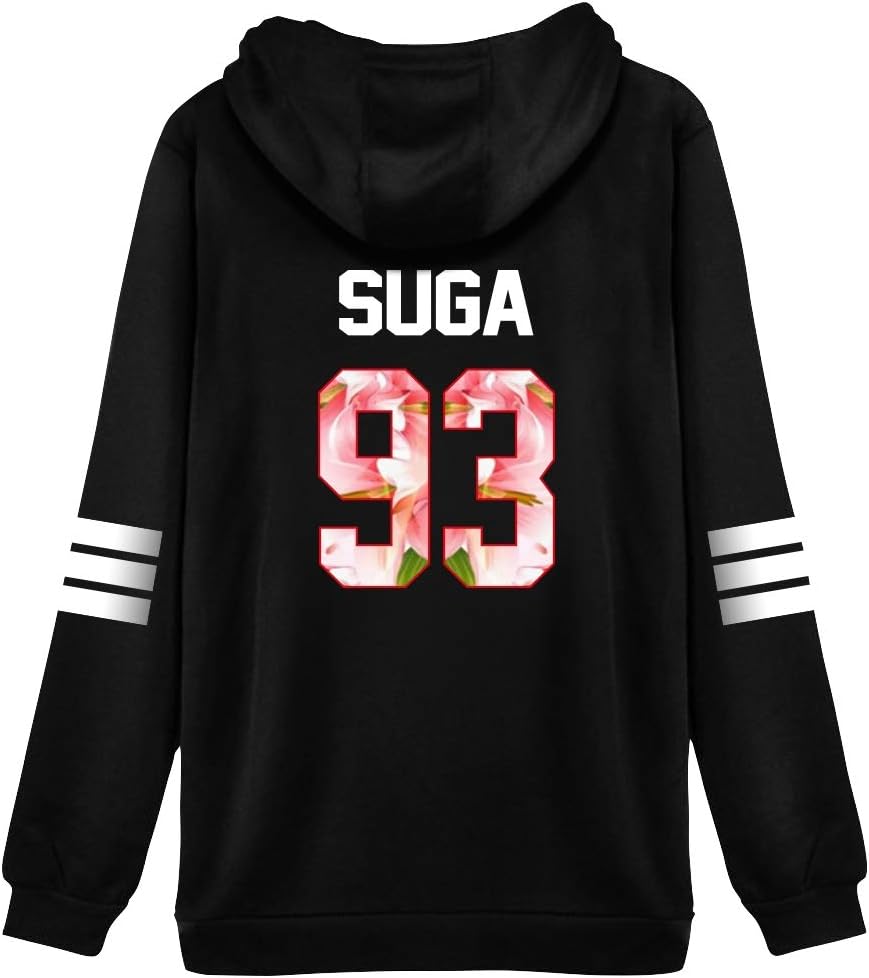 Kpop Bloom Floral Unisex Cotton with Fluff Hoodie Sweatershirt Suga Jin Jimin Jung Kook J-Jope