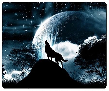 Kiwistar Zaino Sportivo In Cotone Con Lupo Che Ulula Alla Luna - 12 Litri, 37x46 Cm - Lavabile In Lavatrice, Borsa Per Fitness E Shopping
