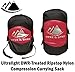 Hyke & Byke Quandary 15 F Hiking & Backpacking Sleeping Bag - 3 Season, 650FP Duck Down Sleeping Bag - Ultralight - Maroon - 78in - Regular