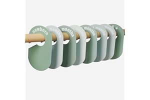 LETHOOLY 8 Pack Baby Closet Dividers – Pure Green Nursery Organizer for Baby Clothes 0-24 Months, Closet Size Markers, Baby Clothing Organizer for Nursery (green)