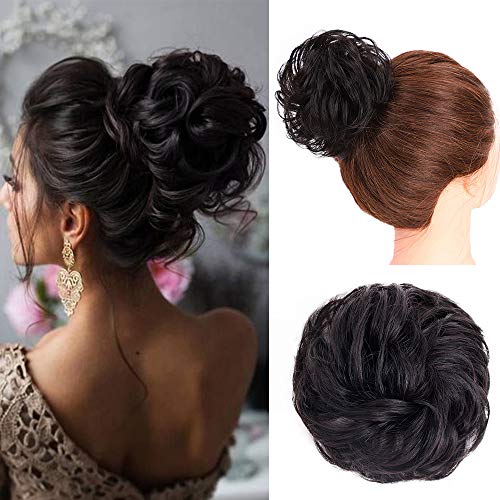 Aisi Beauty 100 Human Hair Bun Extension Wave Curly Messy Donut