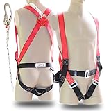 YIZRIO Full Body Safety Harness Climbing Harness Belts for Outdoor Expanding Training Fall Protection Kit | 5-Point Adjustable Personal Protective Rappelling Equip | Universal Construction Industrial
