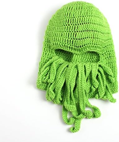Amashz Halloween Funny Handmade Woolen Hats Octopus Hats 9 colors (Green)