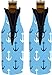Coolie Junction Anchor Pattern Beer Bottle Coolie 2 Pack