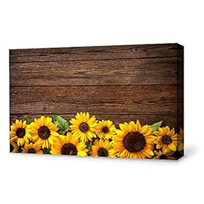 Canvas Wall Art for Living Room,Bedroom Home Artwork Paintings Sunflower Ready to Hang - 12x18 inches