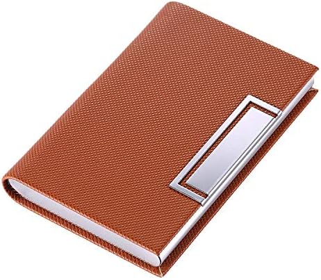 UBAYMAX Business Card Case, Credit Card Holder Wallet Pocket ID Card Organizer, Name Card Gift for Men Women, 9.4x6.5x1.98cm (Brown (2))