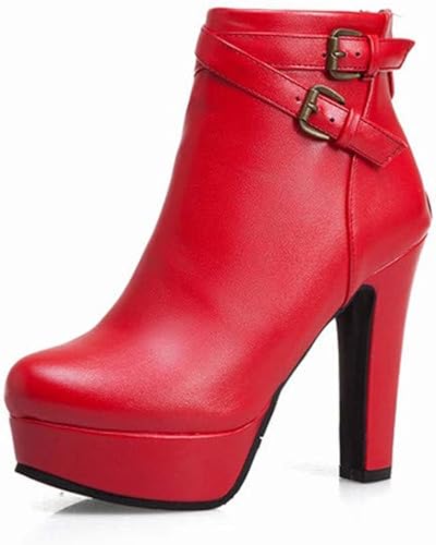botines rojos mujer