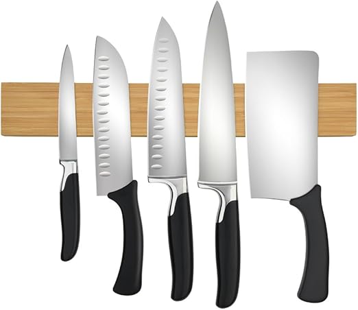 Amazon ナイフラック マグネットナイフラック 磁気包丁立て 壁掛け ネジで バンブー製 マグネット式 ナイフストリップ キッチン収納 40cm 包丁立て オンライン通販