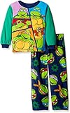 Teenage Mutant Ninja Turtles Little Boys' Turtle Classic 2-Piece Pajama Set, Green, 2T