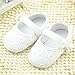 DZT1968® Baby Girl Soft Sole Cloth Mary Jane Shoes Prewalker with Bowknot (0~6 Months) White
