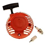 HIPA 576368301 Recoil Starter with Fuel Filter Spark Plug for Husqvarna 128C 128CD 128LD 128LDX 128R 128RJ 128DJX String Trimmer Brushcutter # 2009-001N Higher