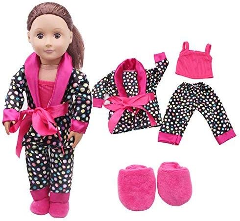 Amyline 5pcs Our Generation Dolls Pajamas Set， for 18inch American Girl