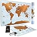 Scratch Off Map of The World + Premium Scratch Off Map of The United States. 2x1 Poster. Deluxe Gift for Travelers. Size 24x16’’ + 17x13’’. PANGEA