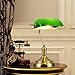 OCSEVE Retro Bankers Table Lamp, Bedside Green Vintage Lamp Shade with Brass Base