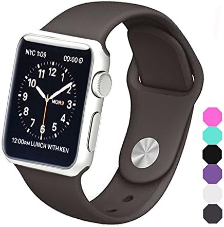 Apple Watch Band, Soft Silicone Sports Replacement Wristband for Apple Watch (Caramel, 38mm-M/L)