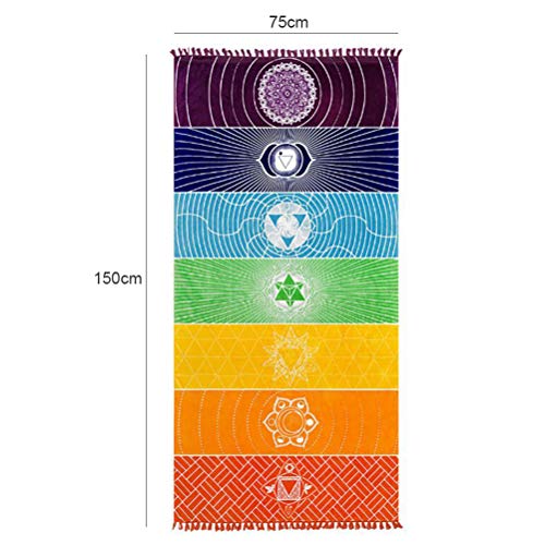 Rainbow-Yoga-Mat-Rainbow-Beach-Towel-Multicolored-Turkish-Bath-Towel-Colorful-Polyester-Yoga-Mat-for-Picnic-Beach-Taveling-Camping-Hiking